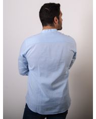 CAMISA MAO LINO CELESTE