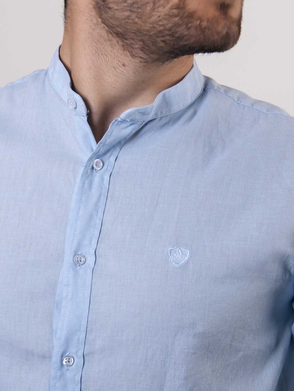 CAMISA MAO LINO CELESTE