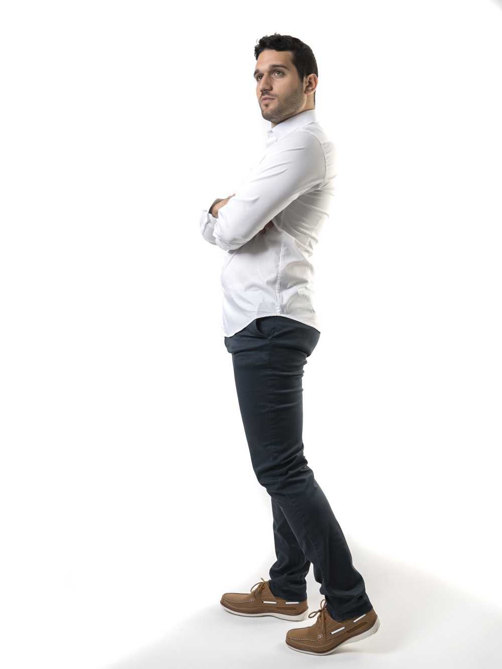 CAMISA BLANCA CUELLO ITALIANO 