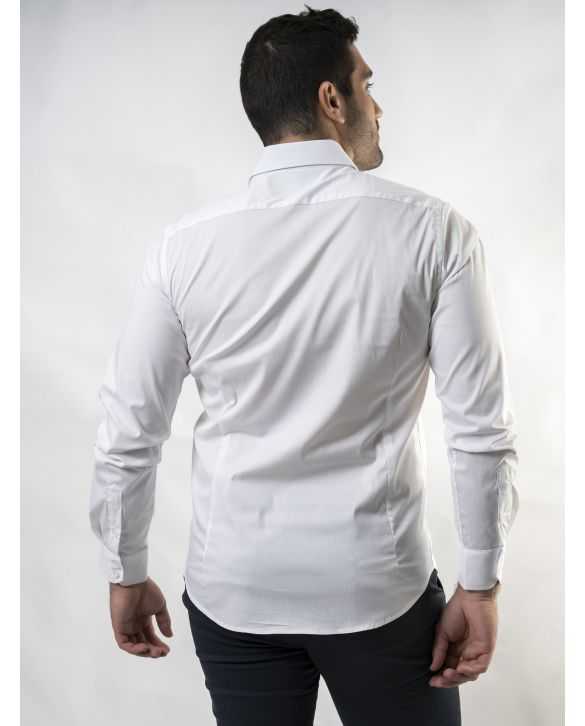 CAMISA BLANCA CUELLO ITALIANO 