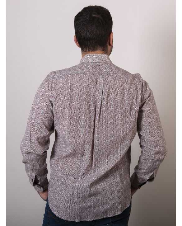 CAMISA SEMIENTALLADA ESTAMPADO COLORES