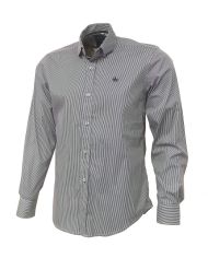 CAMISA RAYAS FINAS MORADAS