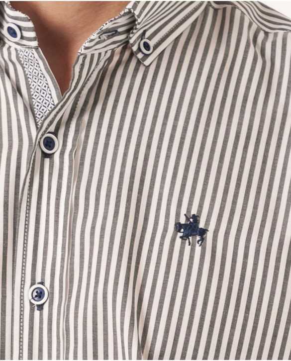 CAMISA SEMIENTALLADA RAYA KODAK GRIS