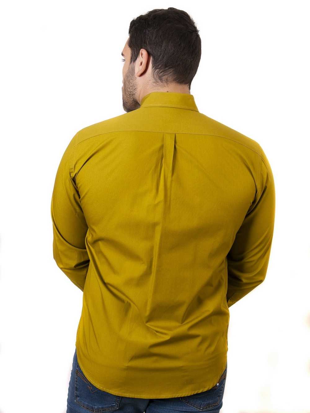 CAMISA SEMIENTALLADA VERDE LIMA