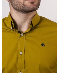 CAMISA SEMIENTALLADA VERDE LIMA