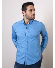 CAMISA SEMIENTALLADA AZUL