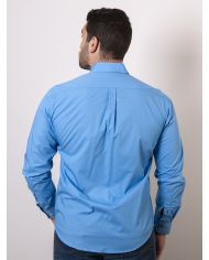 CAMISA SEMIENTALLADA AZUL