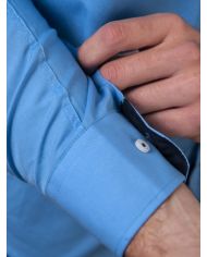 CAMISA SEMIENTALLADA AZUL