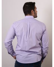CAMISA SEMIENTALLADA MALVA