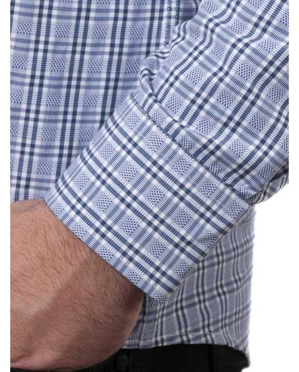 CAMISA SEMIENTALLADA CUADROS MARINOS DIBUJO