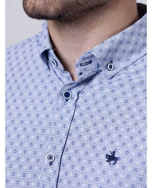 CAMISA SEMIENTALLADA ESTRELLA AZULON