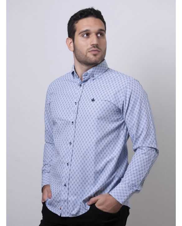 CAMISA SEMIENTALLADA ESTRELLA AZULON