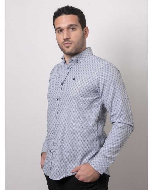 CAMISA SEMIENTALLADA ESTRELLA GRIS