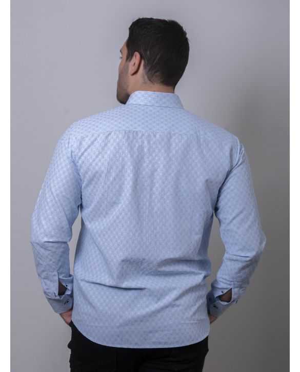 CAMISA SEMIENTALLADA ESTRELLA CELESTE