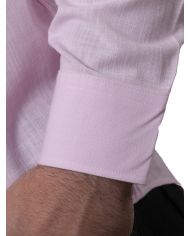 CAMISA SEMIENTALLADA LISA ROSA