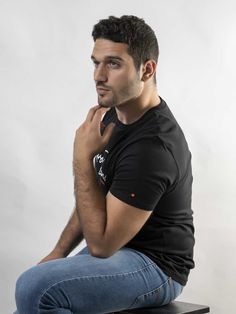 CAMISETA ORGANICA LOGO NEGRA