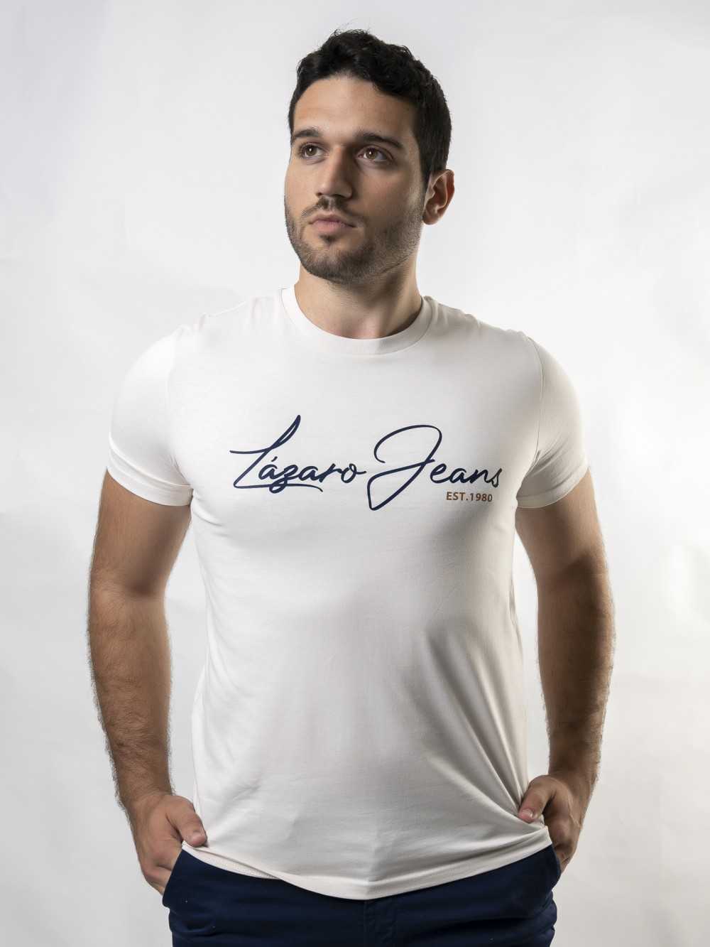 CAMISETA ORGANICA LOGO MARFIL