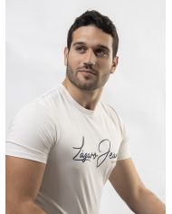 CAMISETA ORGANICA LOGO MARFIL