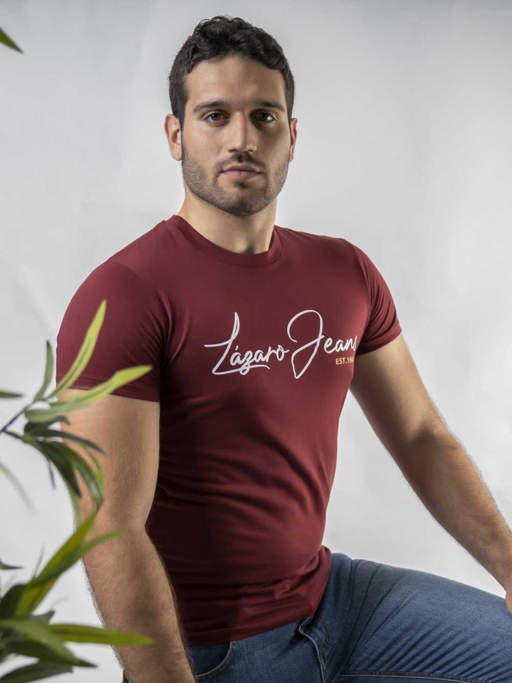 CAMISETA ORGANICA LOGO GRANATE