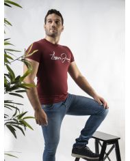 CAMISETA ORGANICA LOGO GRANATE