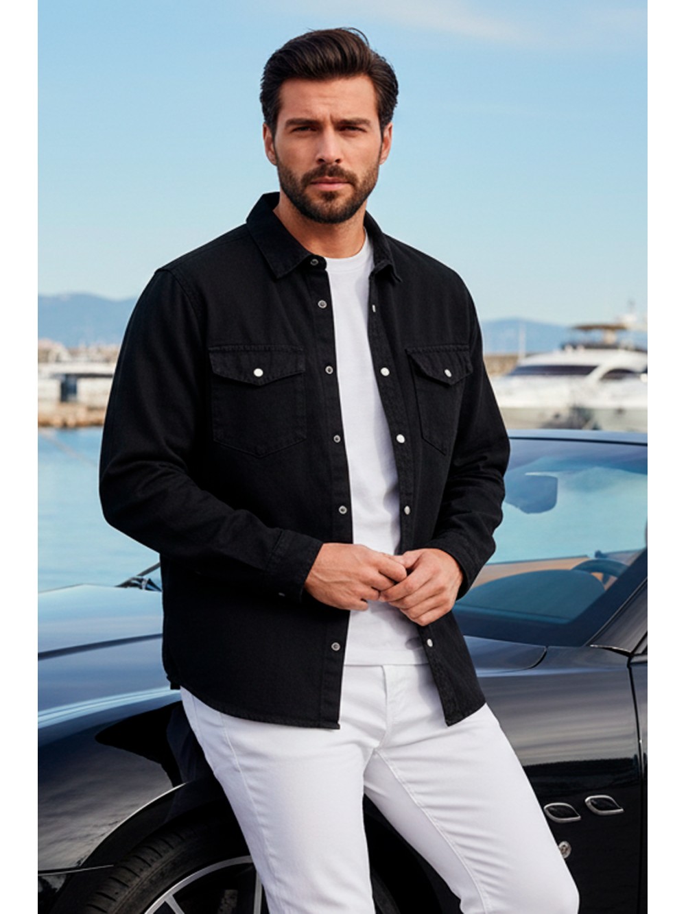 SOBRECAMISA DENIM NEGRO LJB